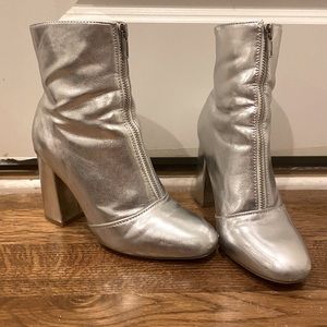 Silver Holograph Booties